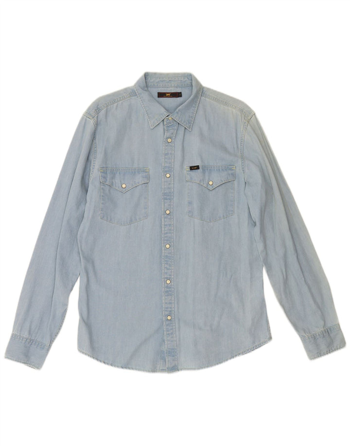 LEE Chemise en Jean Homme Large Bleu Coton