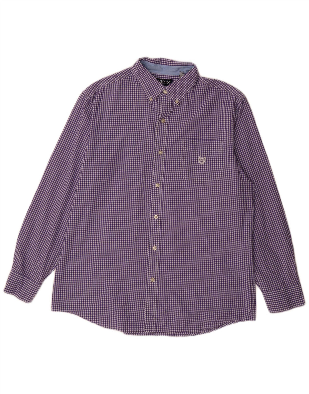 Chaps Chemise facile d'entretien pour hommes, grand coton vichy violet