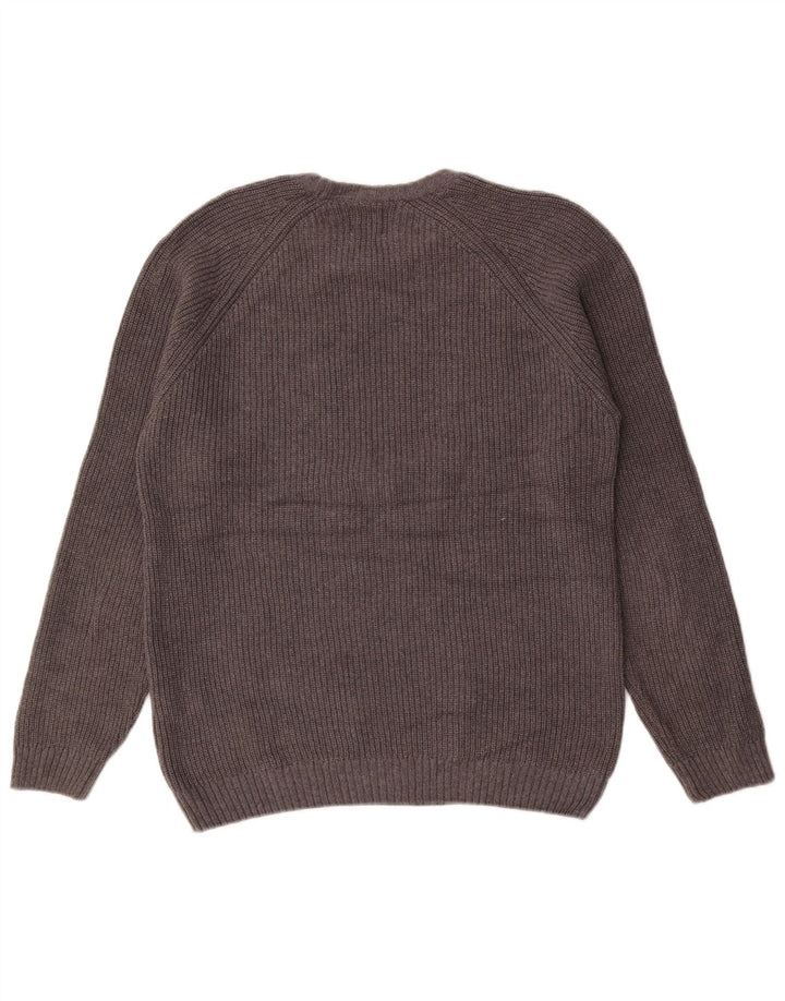 Zara Pull Col Rond Homme Gris Moyen Coton