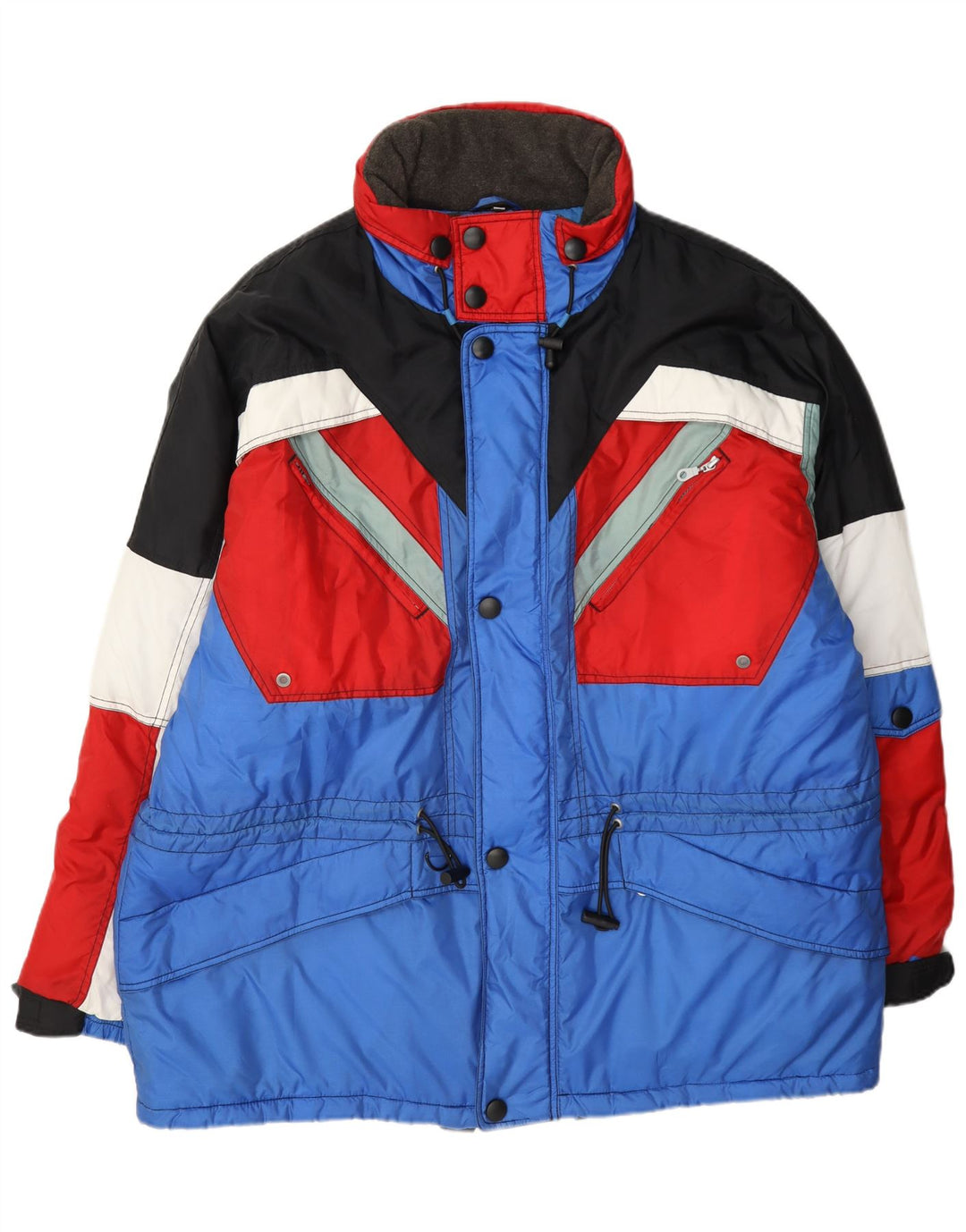 Crane Veste de Ski Homme XL Bleu Colorblock Polyamide