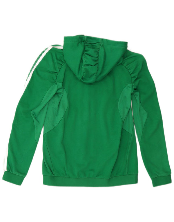 ADIDAS Pull à capuche zippé pour femme Irlande UK 14 Grand coton vert