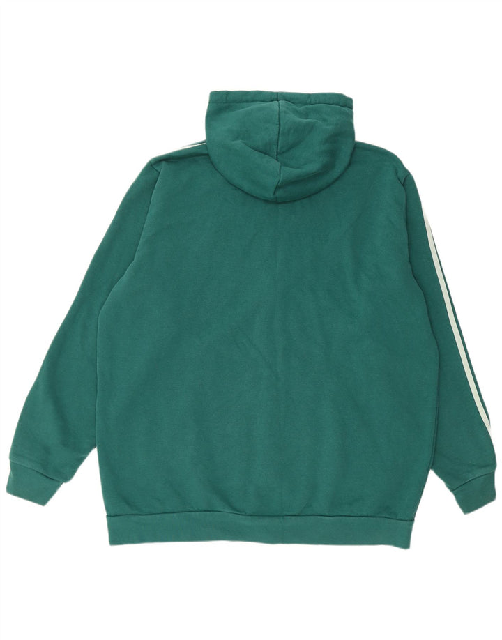 ADIDAS Pull à capuche zippé pour homme XL en coton vert
