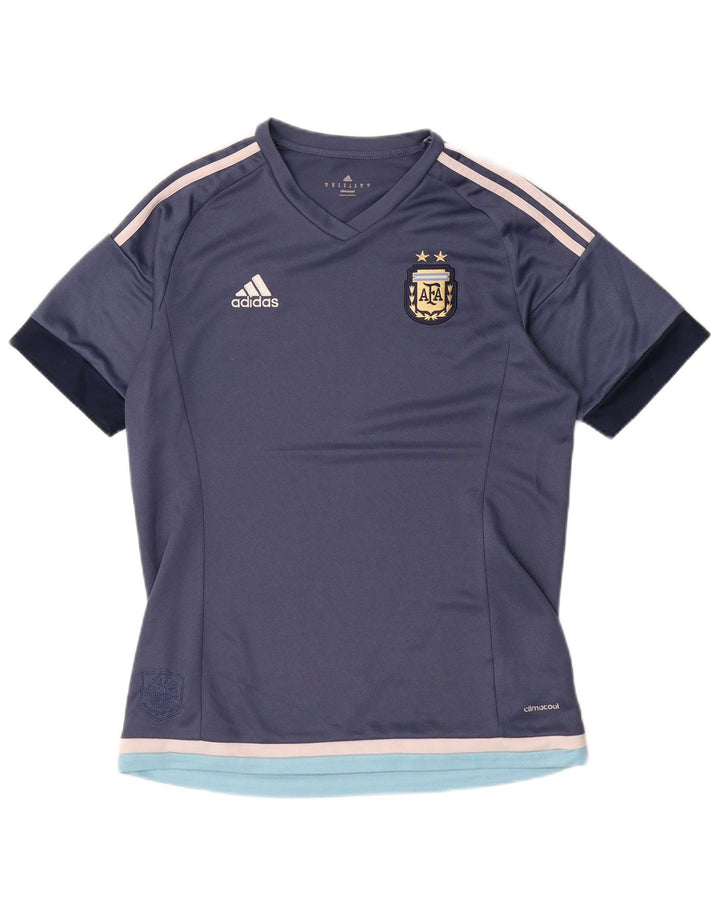 Adidas Hommes Climalite T-Shirt Top Bleu Marine Colorblock Polyester