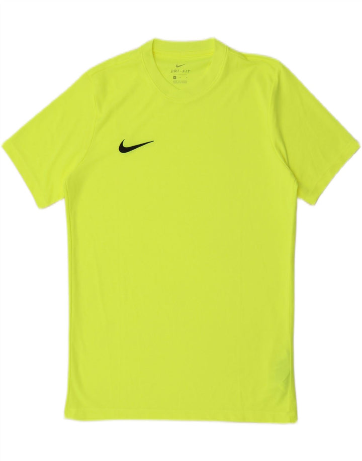 Nike Homme Dri Fit T-Shirt Haut Jaune Moyen Polyester