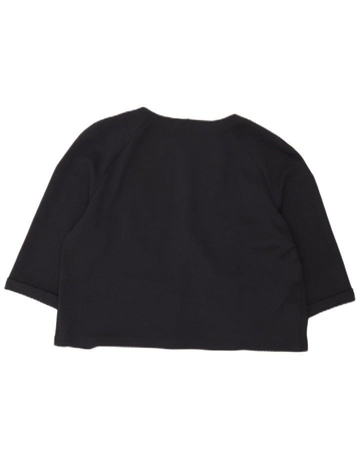 Marks & Spencer Veste blazer courte à manches 3/4 pour femme UK 16 Large Bleu marine