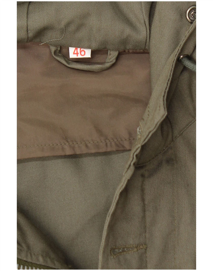 Veste Parka à Capuchon Vintage Homme IT 46 Petit Kaki