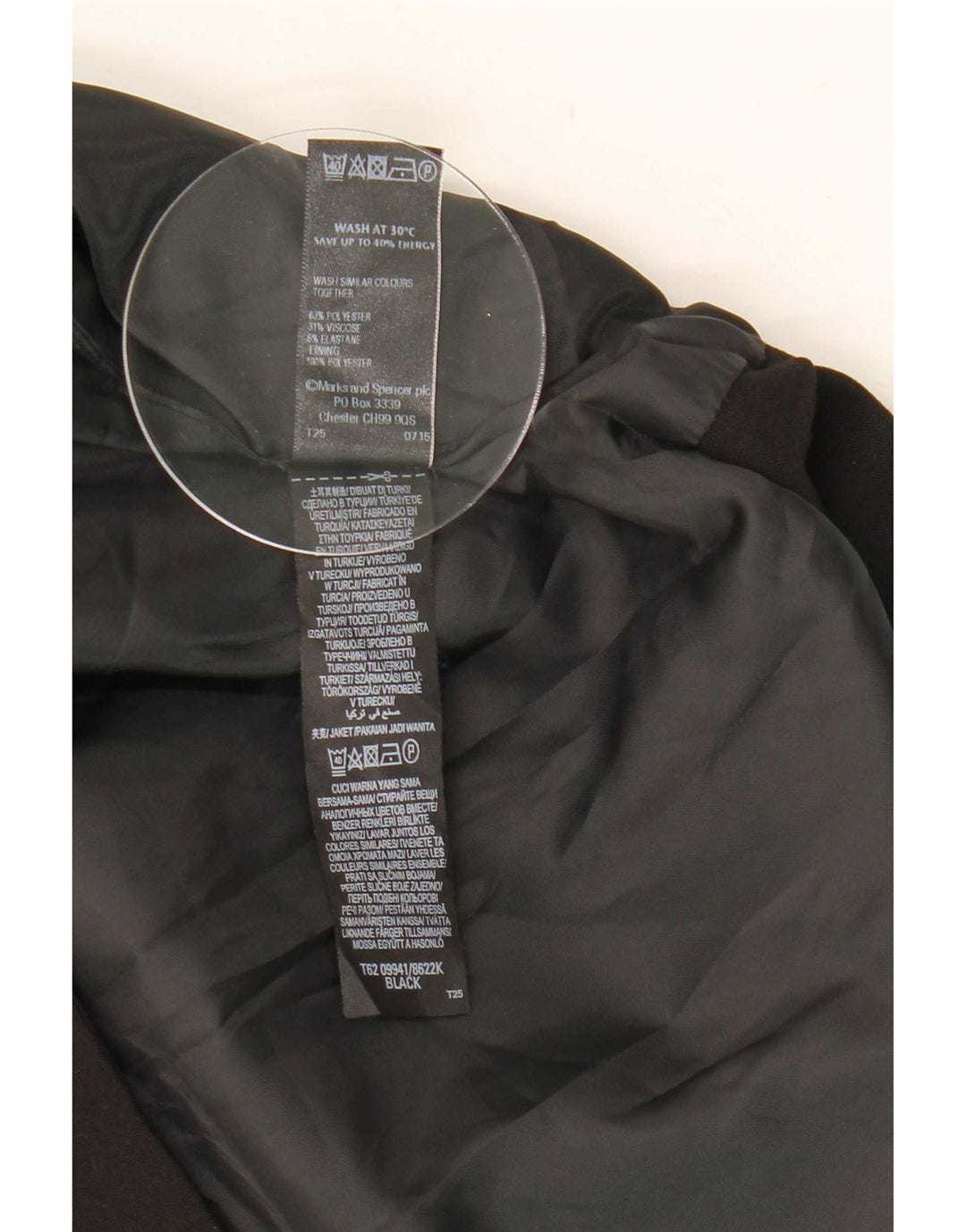 Marks & Spencer Gilet Femme UK 14 Moyen Noir Polyester