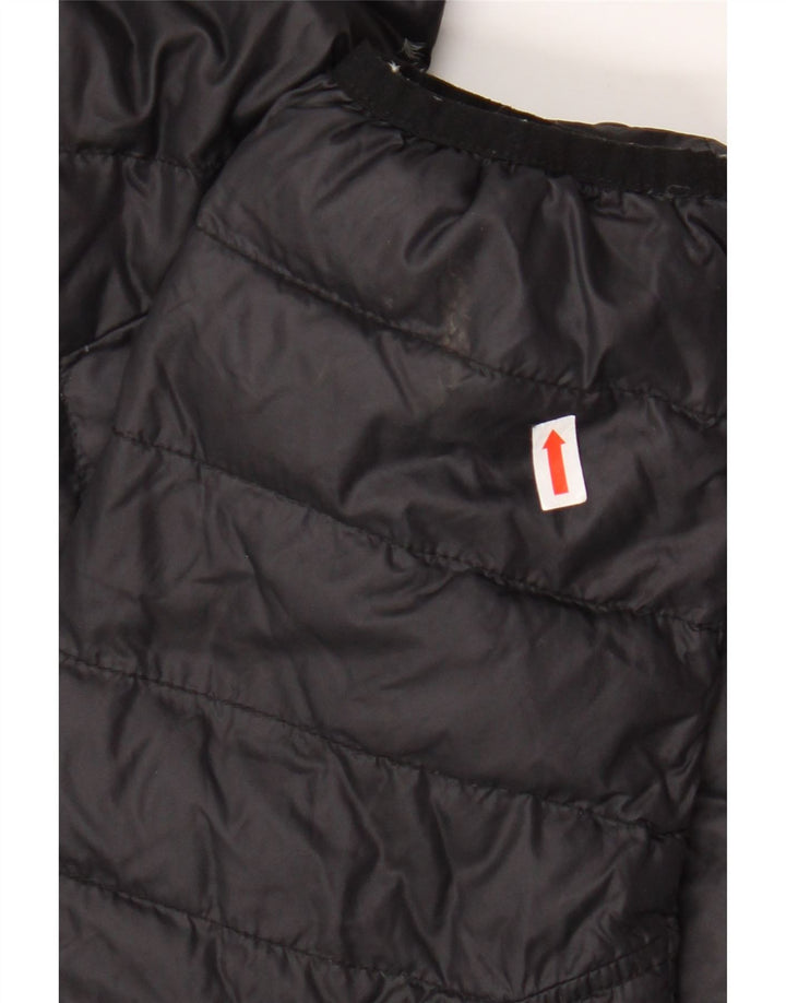 DIESEL Veste matelassée à capuche pour homme UK 36 Small Noir Nylon