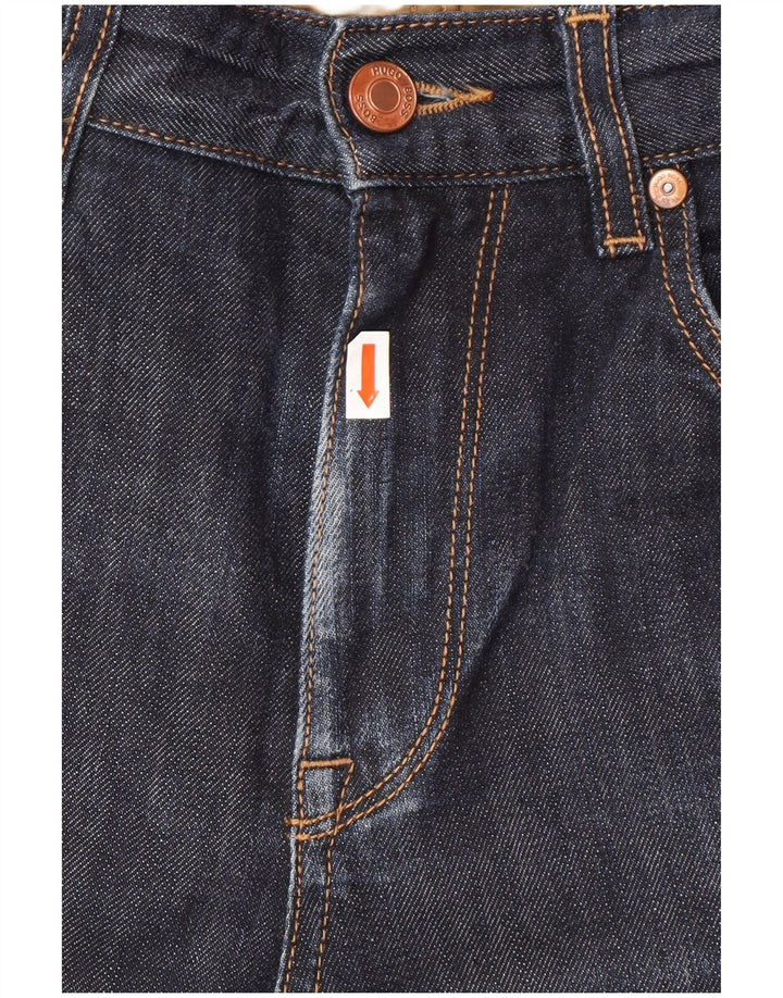 HUGO BOSS Jean droit W31 L34 Homme Bleu Marine Coton