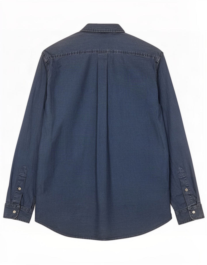 Murphy & Nye Chemise Marine Heritage pour homme en coton bleu marine Taille L