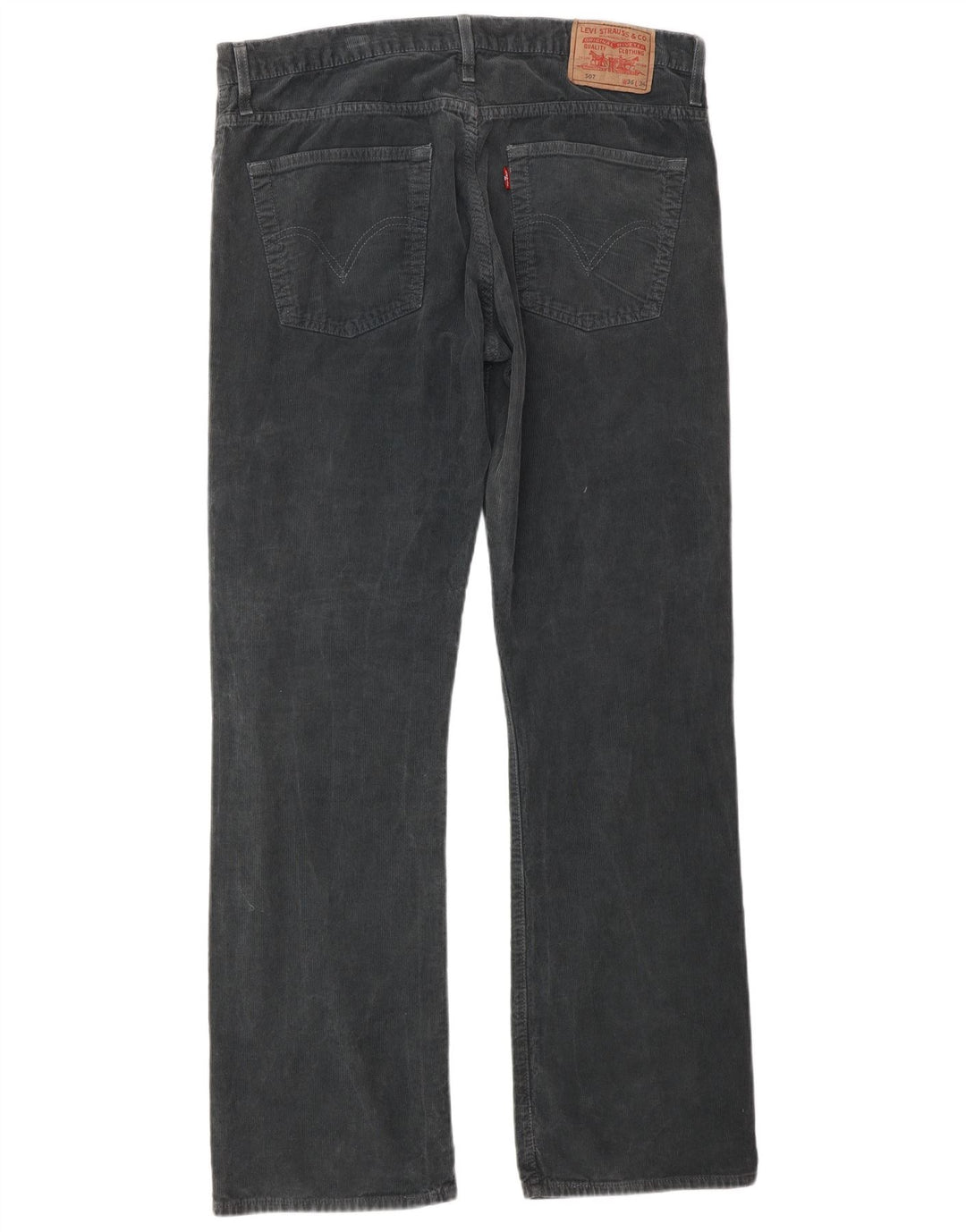 LEVI'S Pantalon 507 Bootcut en velours côtelé pour homme W36 L34 Gris Coton Classique