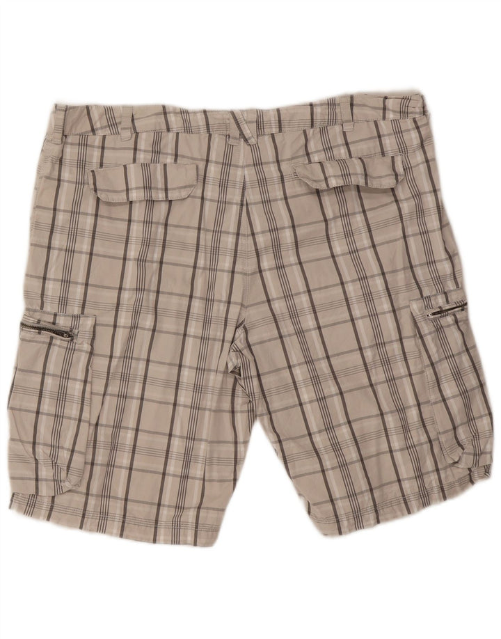 Nike Short cargo W36 en coton à carreaux beiges pour homme