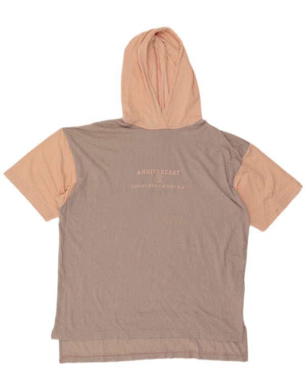 Gabriella Frattini T-shirt graphique à capuche pour homme XL Gris Colorblock