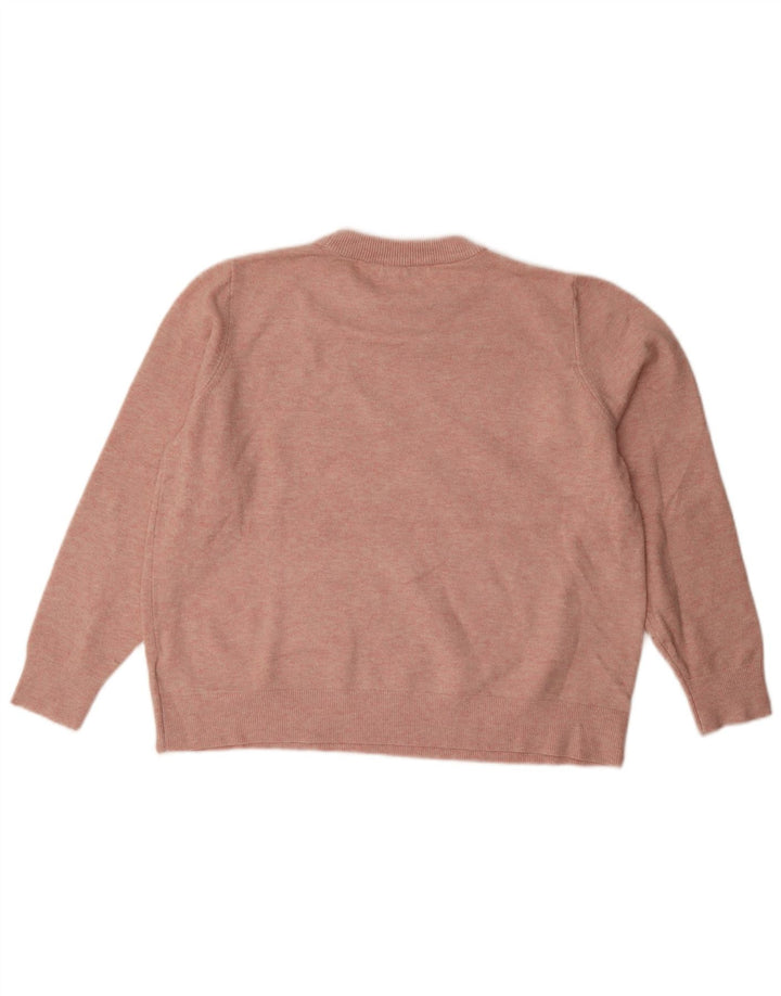Marks & Spencer Pull surdimensionné à col rond pour femme UK 16 Large Rose
