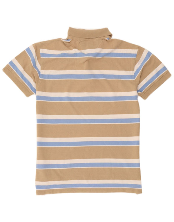 Tommy Hilfiger Polo Homme Petit Coton Rayé Beige