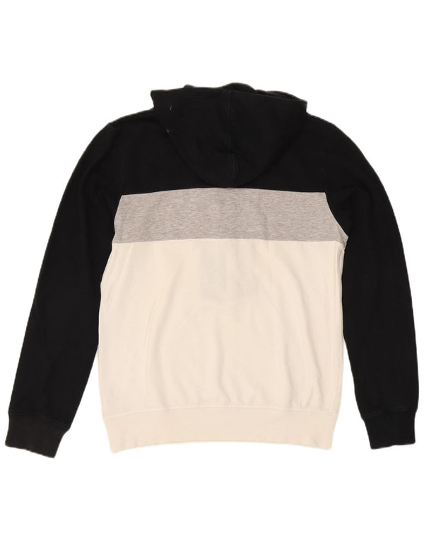 Adidas Pull à capuche à col zippé pour homme Petit coton multicolore colour block