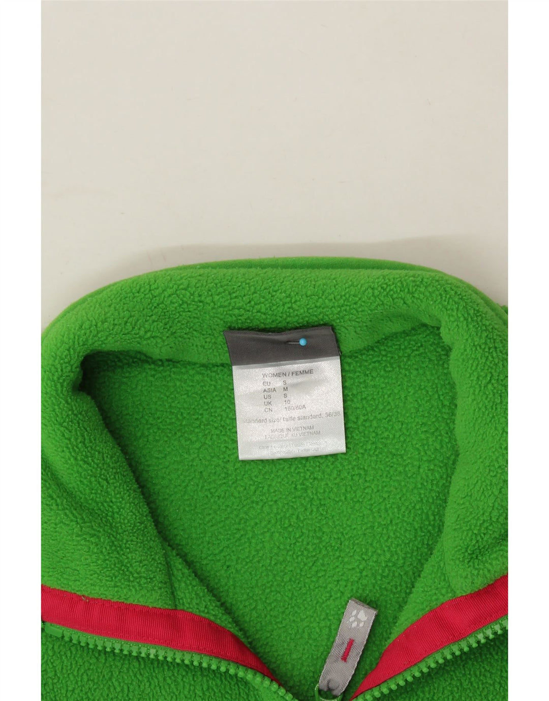 JACK WOLFSKIN Womens Fleece Jacket UK 10 Small  Green Polyester Vintage Jack Wolfskin and Second-Hand Jack Wolfskin from Messina Hembry 