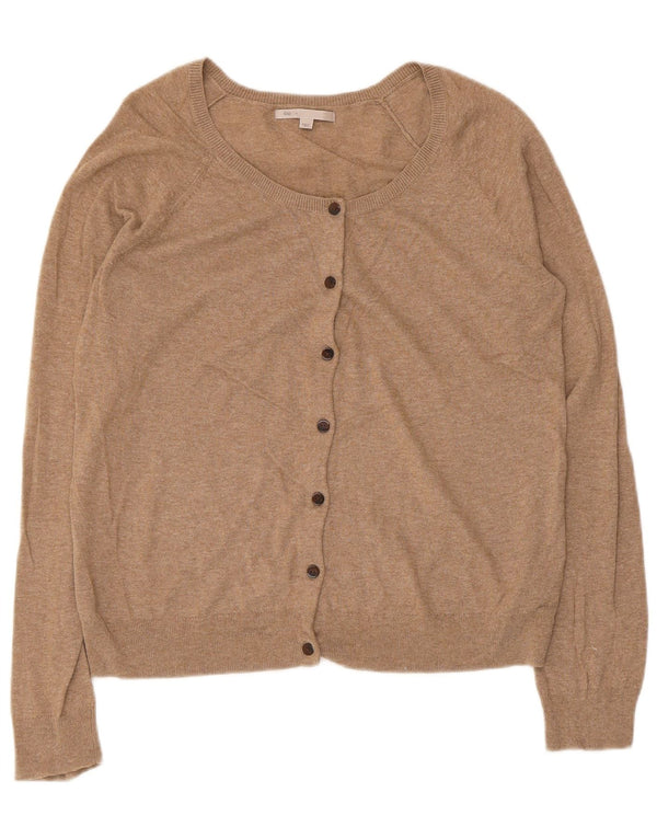 Gap Womens Cardigan Sweater UK 12 Medium Brown Cotton