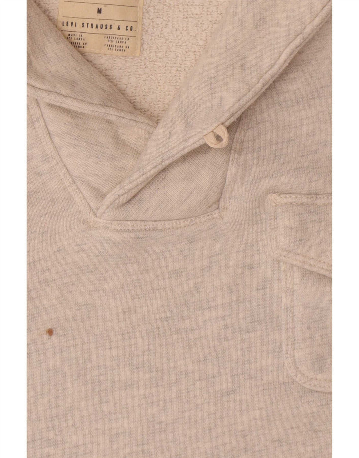 Levi's Sweat-Shirt à Col Châle Homme Gris Moyen Moucheté Coton