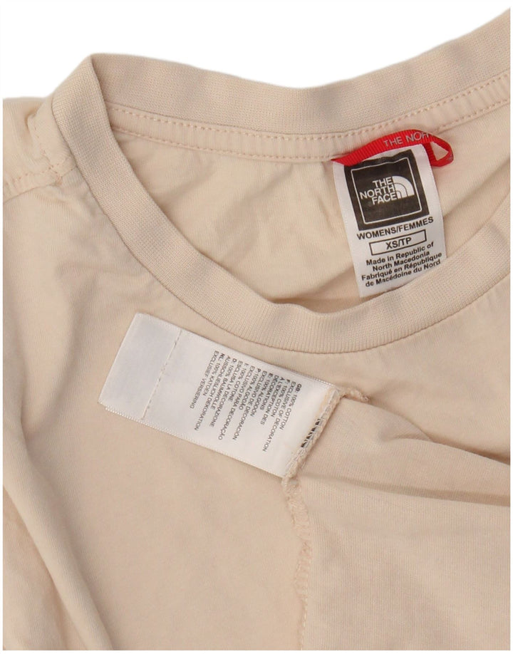 THE NORTH FACE T-Shirt Femme Top UK 6 XS Beige Coton