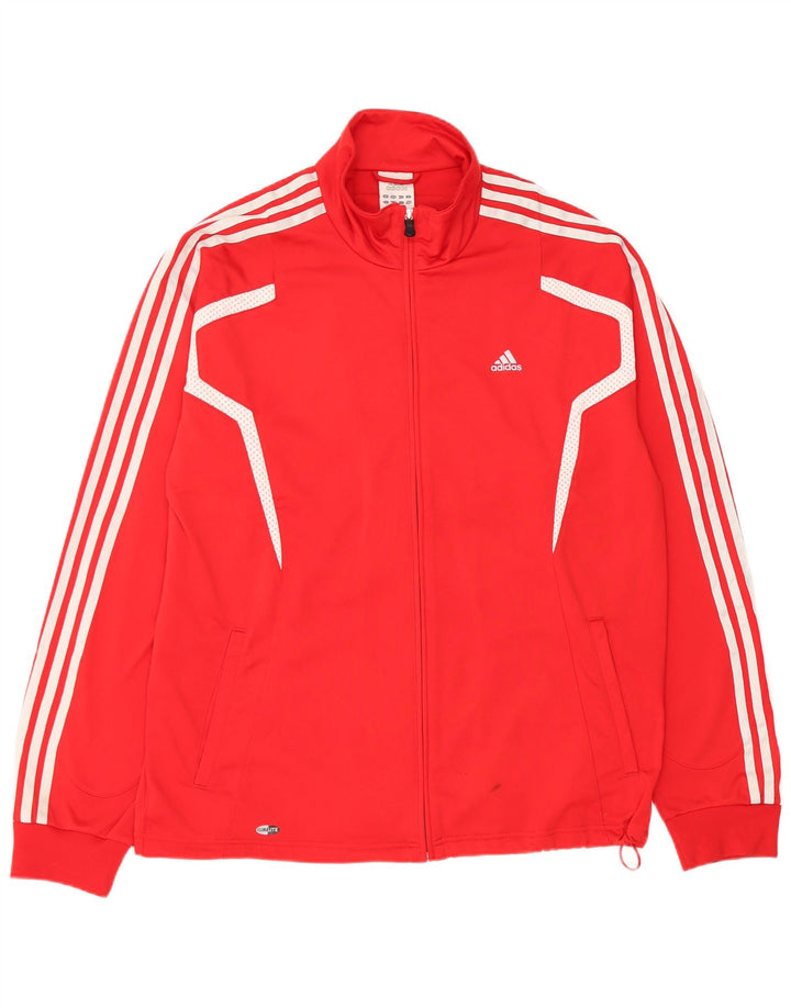 Adidas Hommes Climalite Survêtement Top Veste Grand Rouge Polyester