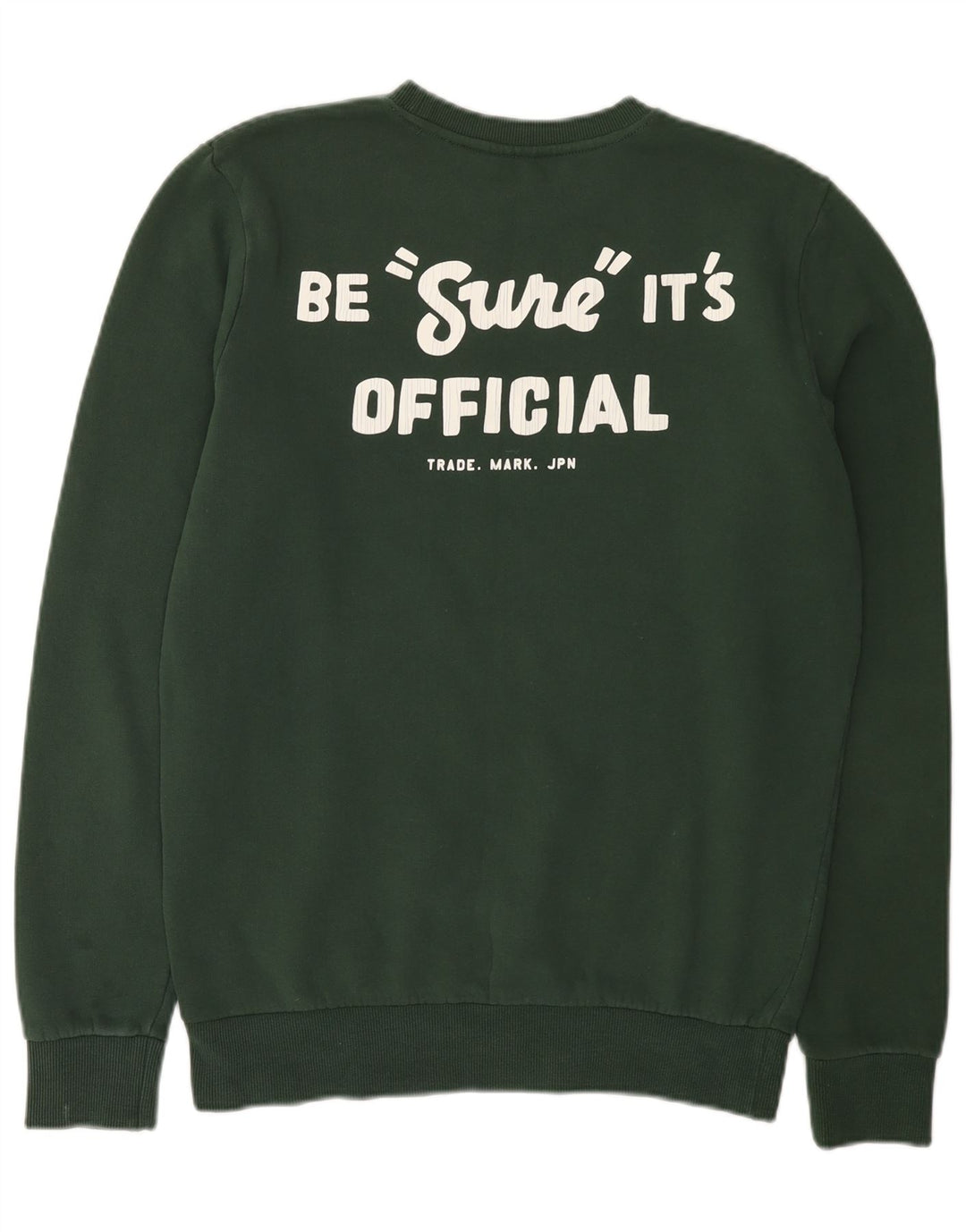 Superdry Homme Graphic Sweatshirt Jumper Large Vert Coton