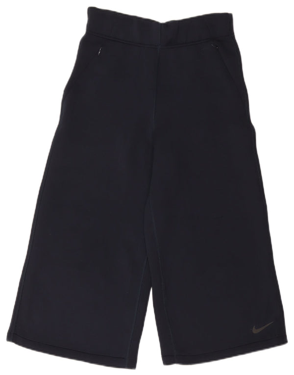 Nike Pantalon de survêtement Capri taille haute pour femme UK 6 XS Bleu marine Polyester