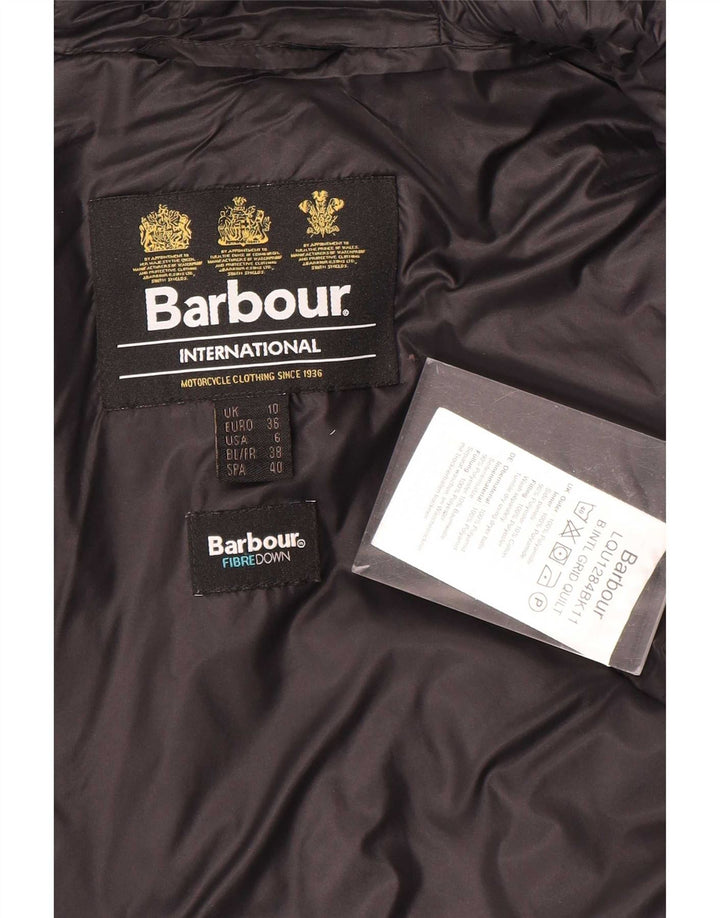 Barbour Veste matelassée à capuche pour femme UK 10 Small Noir Polyamide