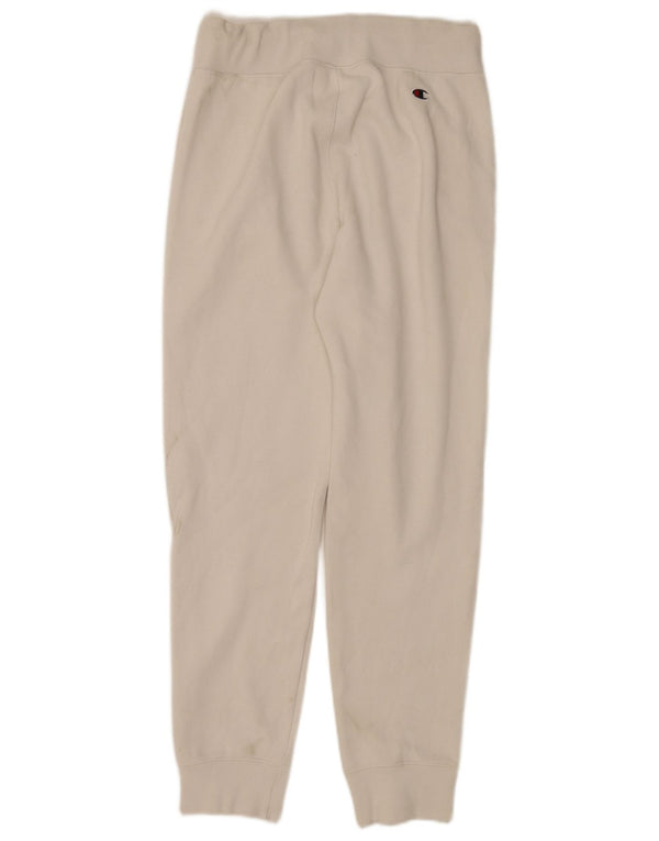 Champion Pantalon de survêtement graphique pour femme Joggers UK 6 XS Coton blanc