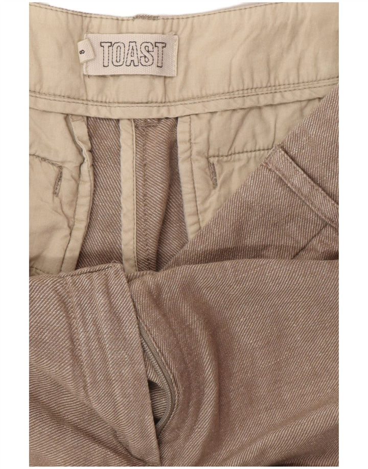 TOAST Pantalon chino large pour femme UK 8 Small W28 L33 Beige Classique
