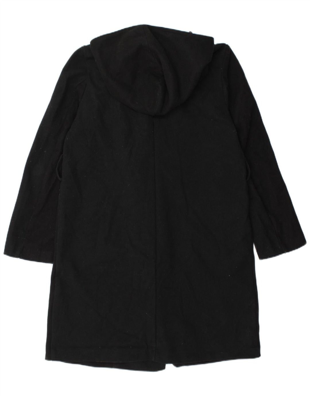 Zara Manteau à capuche surdimensionné à double boutonnage pour femme UK 10 Petit Noir