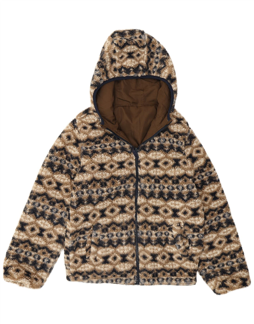 London Fog Veste coupe-vent à capuche pour garçon 10-11 ans Marron moyen