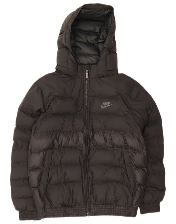 Nike Veste matelassée à capuche pour garçon 13-14 ans XL Noir Colorblock Polyester