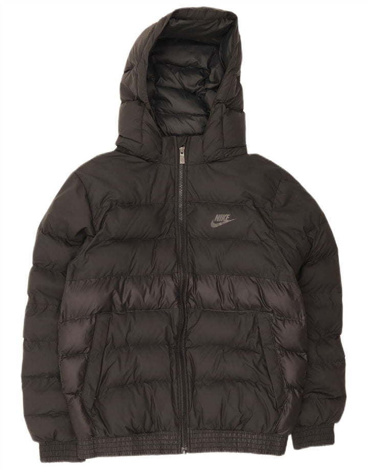 Nike Veste matelassée à capuche pour garçon 13-14 ans XL Noir Colorblock Polyester