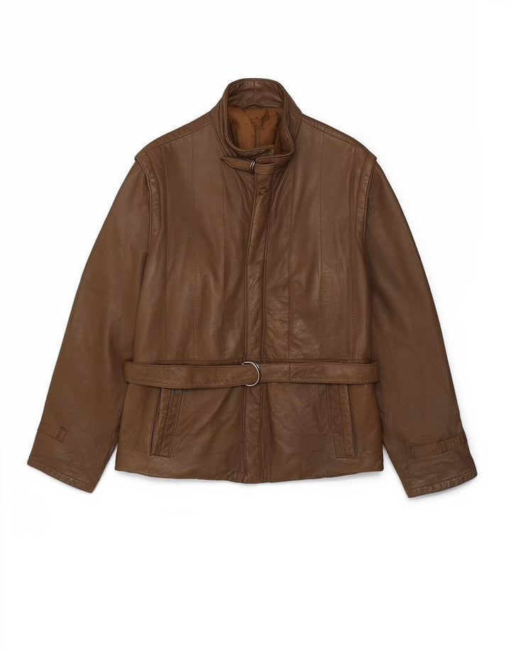 Veste en cuir homme vintage UK 34 XS Cuir marron