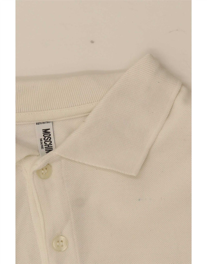 Moschino Polo Homme Blanc Moyen Coton