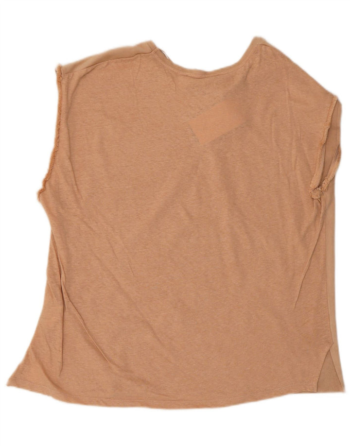Zara Femme Débardeur UK 16 Large Beige Polyester