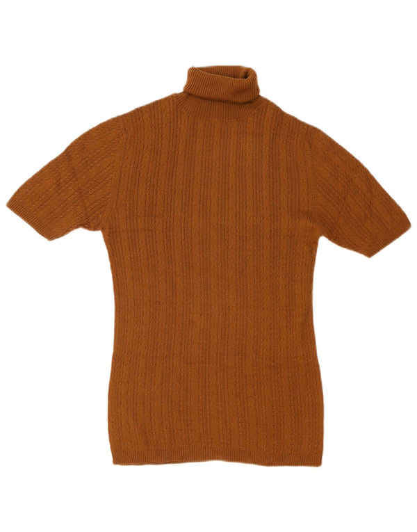 Massimo Dutti Pull col roulé pour femme UK 14 Large Marron