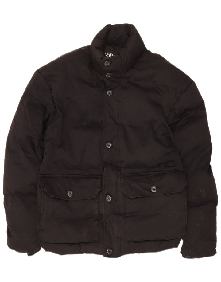 Zara Veste matelassée pour homme UK 36 Small Noir