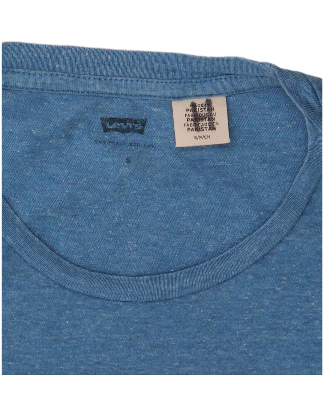 Levi's Tee-Shirt Graphique Homme Small Bleu Moucheté