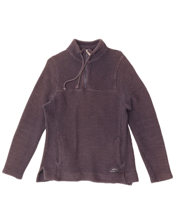 Weird Fish Sweat-shirt à col zippé pour femme UK 12 Bleu marine moyen Coton
