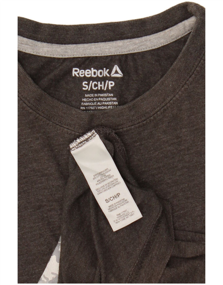 Reebok T-Shirt Graphique Homme Petit Gris Coton