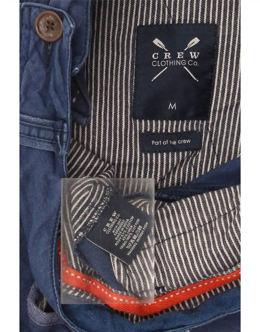 J. Crew Short Cargo Homme Moyen W32 Bleu Marine Coton