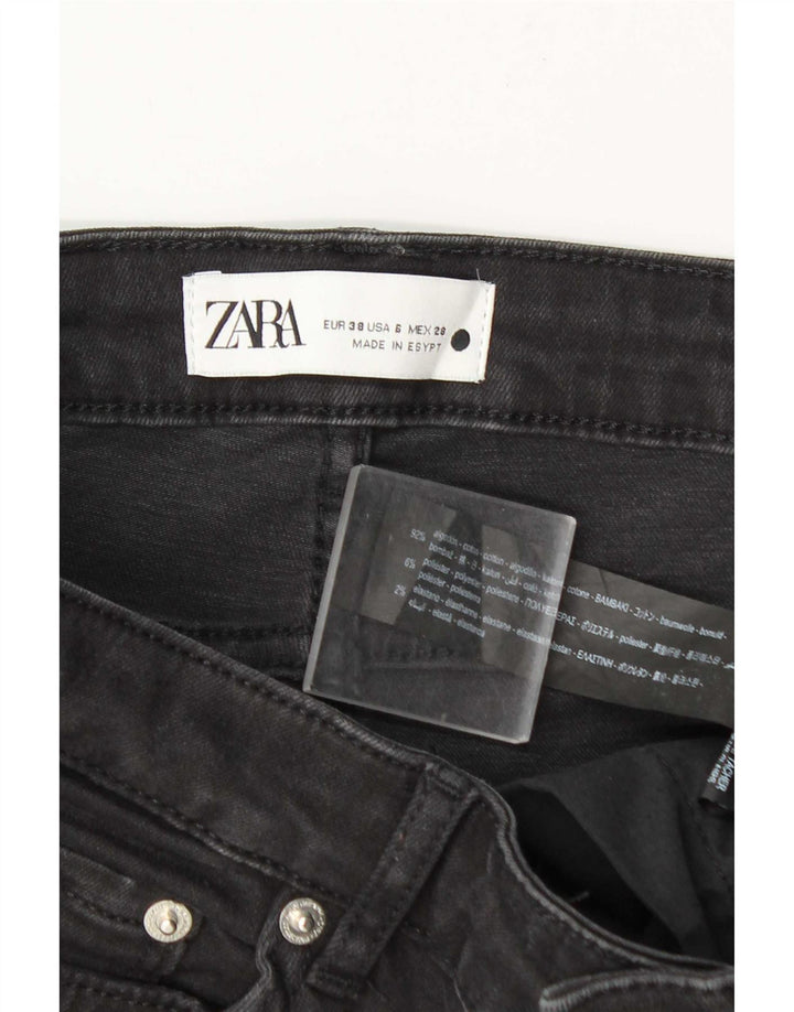 Zara Jean évasé femme EU 38 Small W28 L31 coton gris