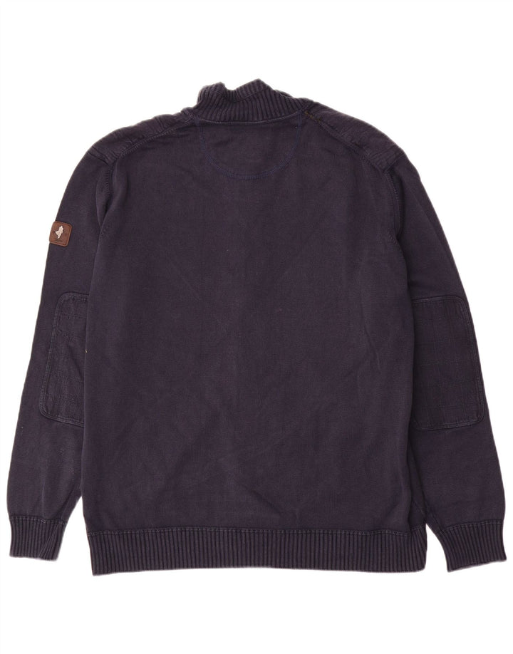Marlboro Classics Pull cardigan entièrement zippé pour homme 2XL Bleu marine