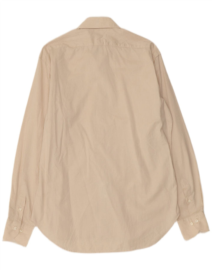 Chemise homme ZARA taille 42 grand coton à fines rayures beige