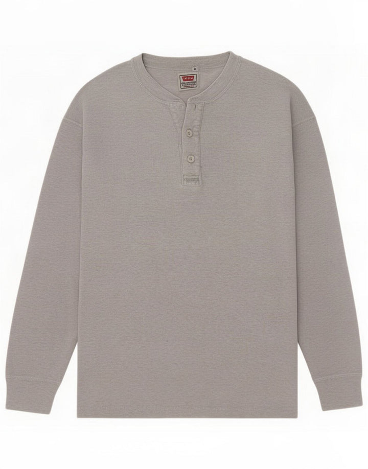 Levi's Top Manches Longues Homme Gris Moyen Coton