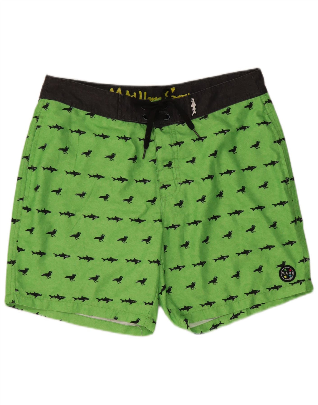 MAUI AND SONS Short de Bain Graphique Homme Vert Moyen Coton