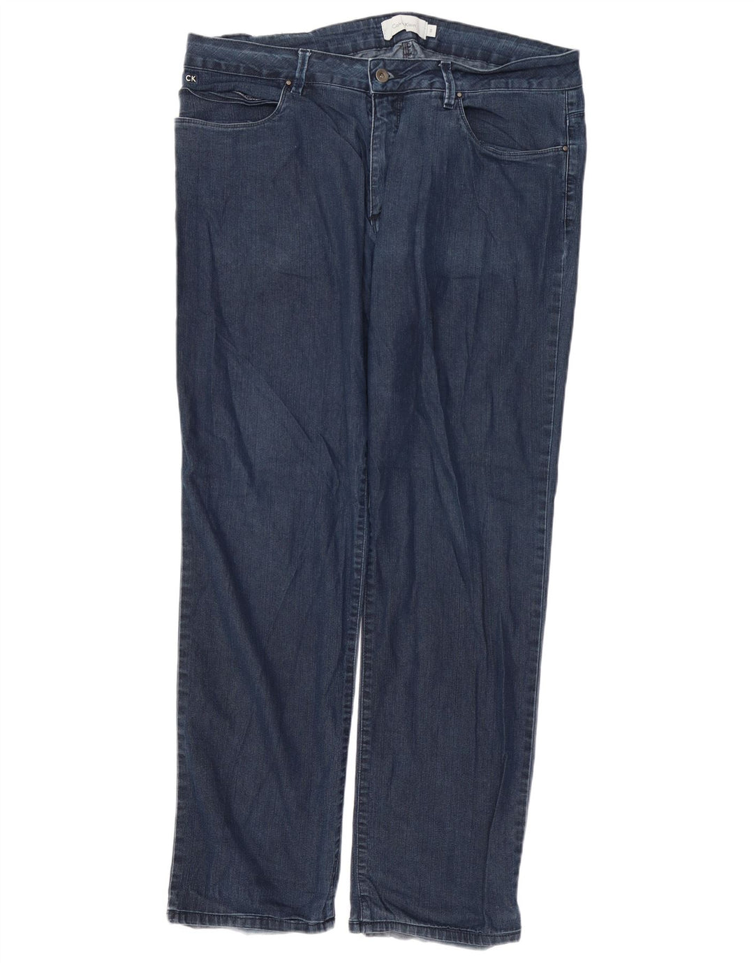 CALVIN KLEIN Jean droit homme W38 L32 bleu coton
