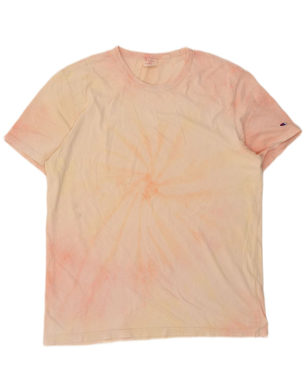 Champion T-Shirt Homme Haut Large Rose Tie Dye